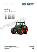Fendt 900 930 933 936 939 942 Vario Gen7 Betriebsanleitung Wartung *Siehe SN