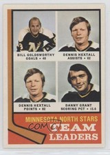1974-75 O-Pee-Chee Bill Goldsworthy Dennis Hextall Danny Grant #112 0da0