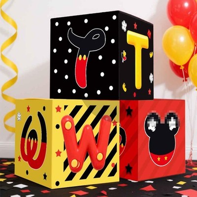 2nd Party Decorations Second Balloon Boxes with Letters, 2 Years Old Bday Par...