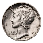 1944 Mercury Dime BU Uncirculated Mint State 90% Silver 10c US Coin #7110