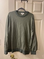 Goodfellow  Co Men  s Large Green Ribbed Crewneck Sweater Pullover