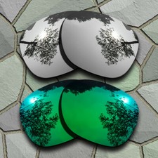 Chrome Titanium Jade Green Polarized Lenses Replacement for-Oakley Beckon OO9125
