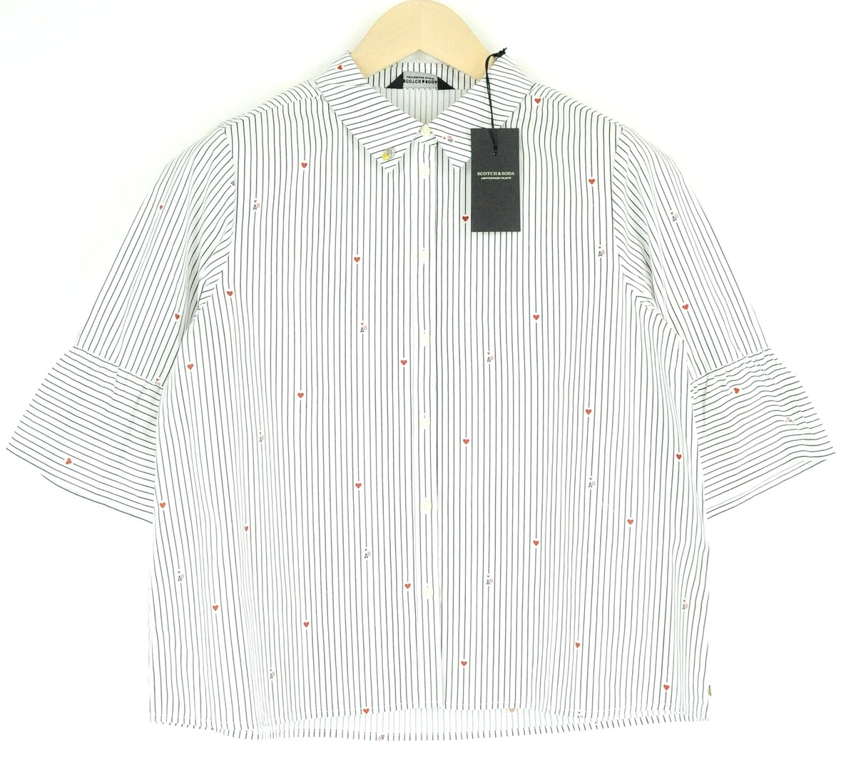 Scotch Soda M Femme Chemisier Imprim C ur Bouton Up Ray 3 4