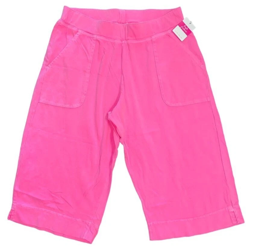 Fresh Produce large cosmos pink $64 Key Largo jersey pedal pusher shorts nwt l