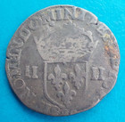 Henri III , 1/4 quart d'écu 158? 9 Rennes