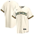 Nike Authentic Milwaukee Brewers Baseball Mlb Cream Jersey Men’s Size: Medium