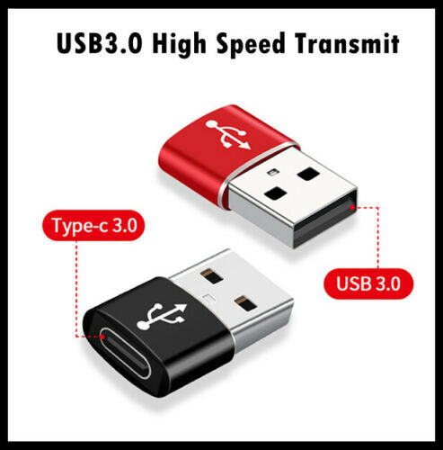 USB Type A Male to USB C Type C Female Charging Port Adapter Fast Converter AU - Picture 6 of 15