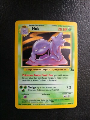 muk pokemon card value 13/62 1999 Pokémon Fossil main image 1