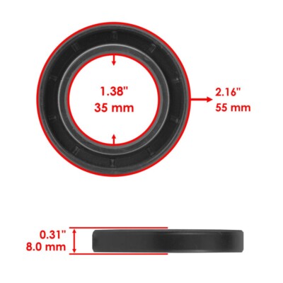 Caltric 92049-1298 Oil Seal for Kawasaki Drive Shaft Seal