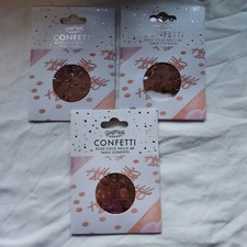 3 x packs Ginger Ray  TABLE CONFETTI  Hello 40 Rose Gold  13g   New