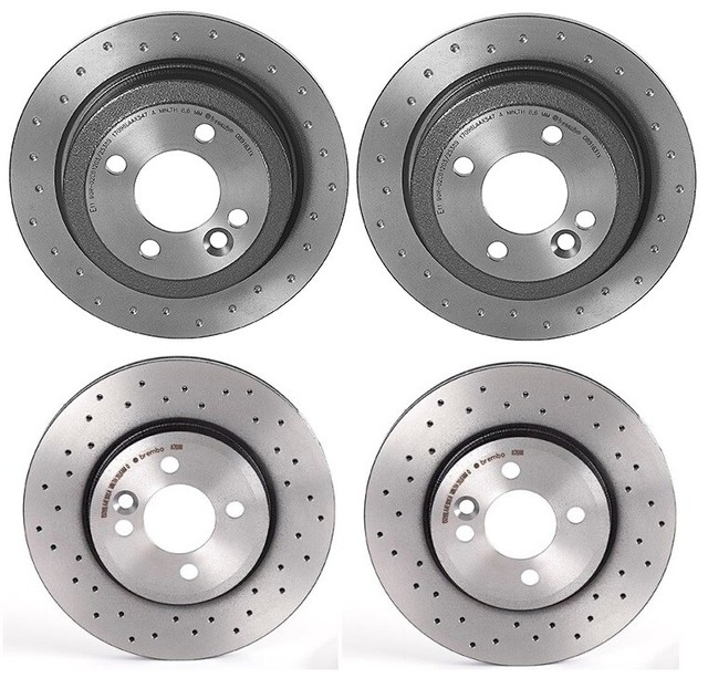 Front Rear Brembo Xtra Drilled Brake Disc Rotors Kit for Mini Cooper