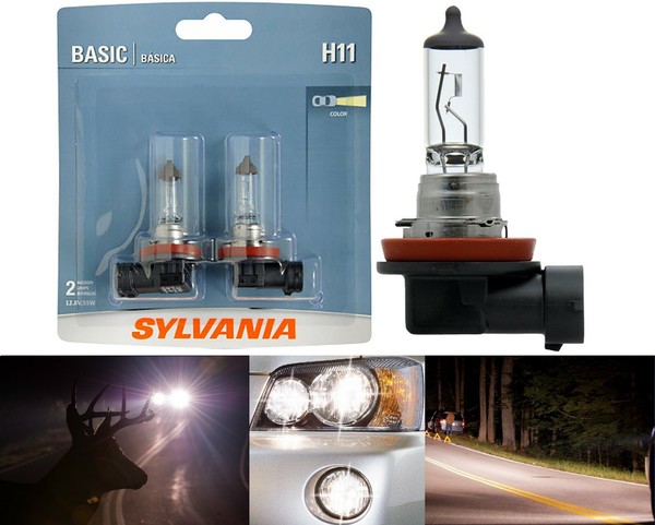 Sylvania Basic H11 55W Zwei Lampen Nebel Licht Ersatz Punkte Stecker Play Lager-image