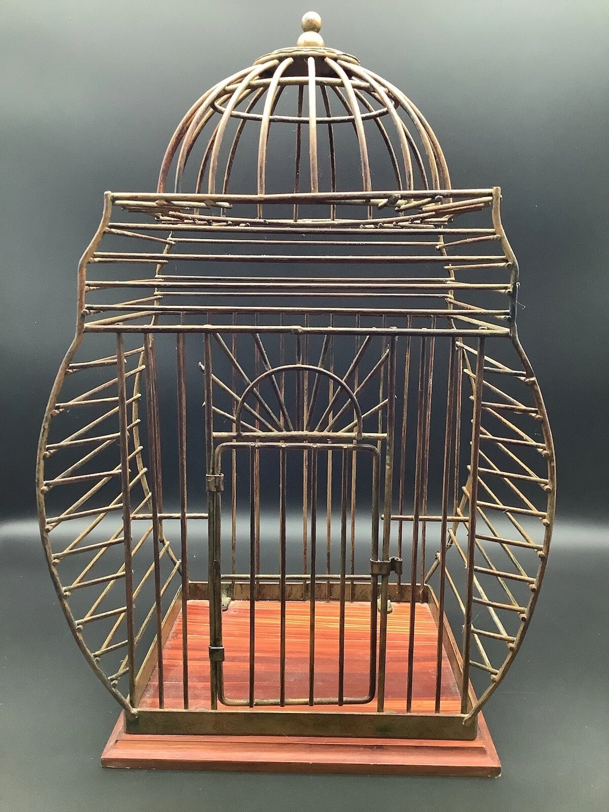 Decorative Wire Bird Cage with Opening Door 14.5” X 10” X 7” (approx)