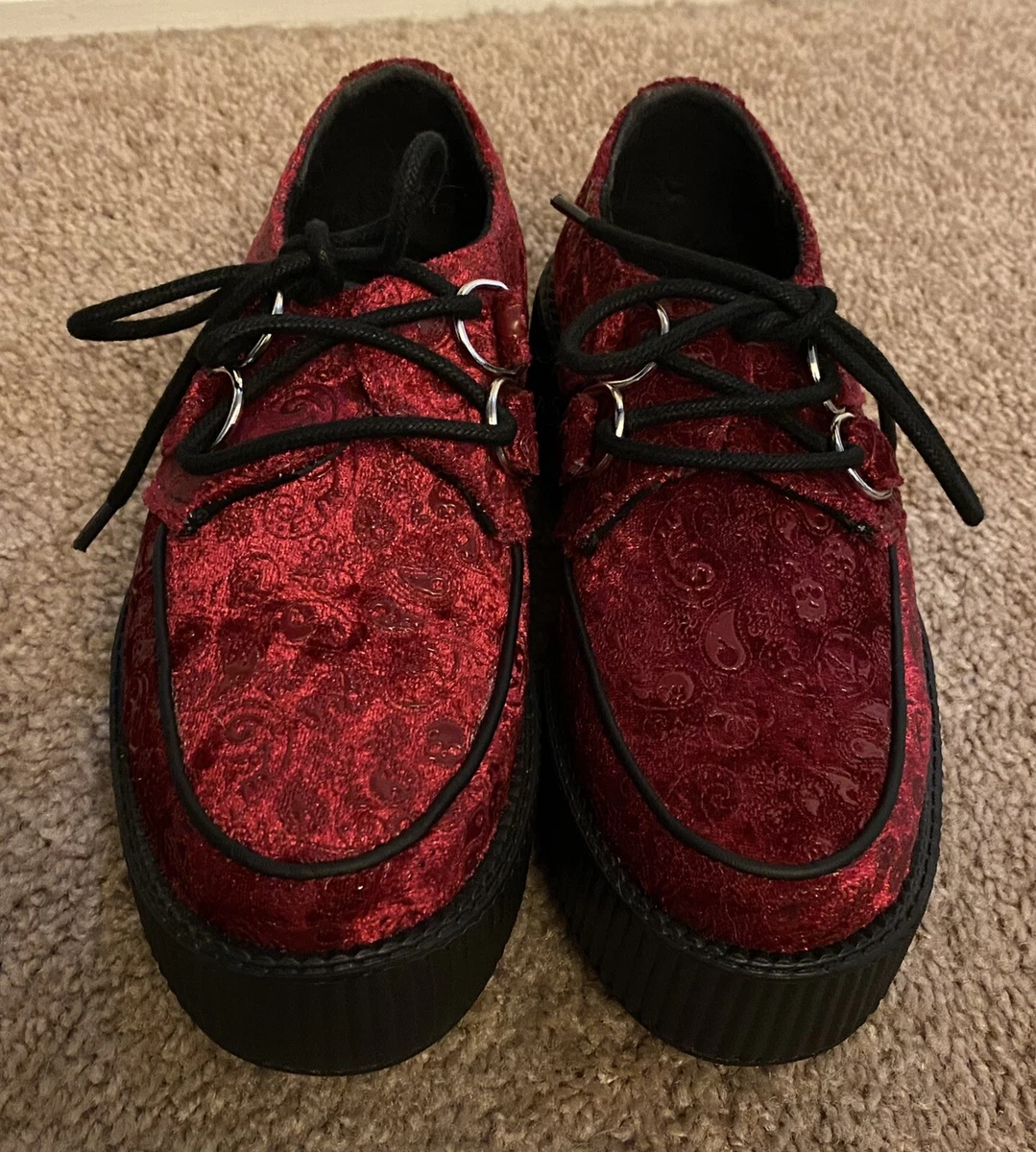 Red cheap velvet creepers