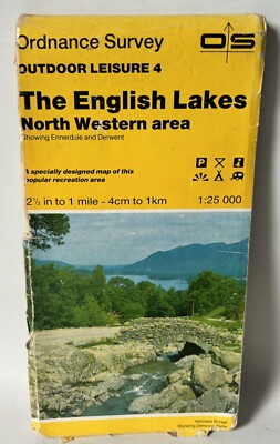 Ordnance Survey Outdoor Leisure Map - English Lakes, North Western Area - 1988