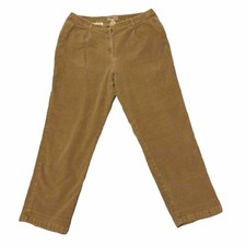 Vintage LL Bean Pants Curvy Fit Women  s 16 Regular Khaki Corduroy Pleated