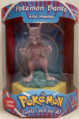 1998 APPLAUSE POKEMON BANKS #150 MEWTWO LIMITED EDITION BANK NEW SEALED