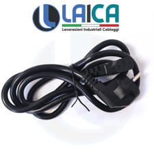1,3 mt CAVO ALIMENTAZIONE PC SPINA SCHUKO PRESA VDE C13 ANGOLATA NERO UNIVERSALE