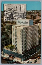 Vintage City Squire Motor Inn Hotel New York City Postcard, Pool   1138