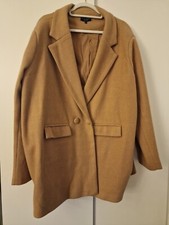 In The Style Plus Curve Camel Woll Look Blazer 24