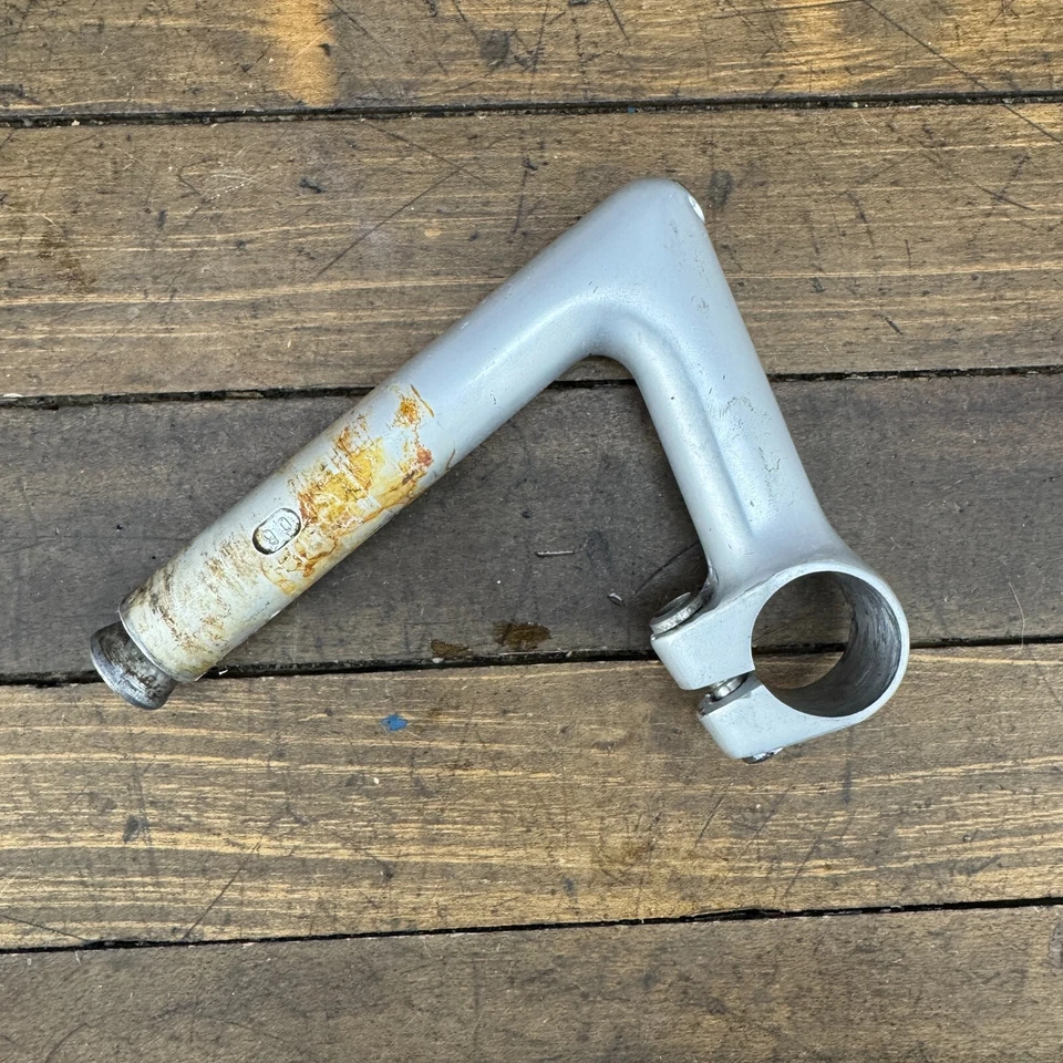 Vintage Cinelli 1E Vástago 90 mm 26,4 mm Abrazadera 22,2 Pluma Italia Grabado Ala Logo B7 Foto 3 de 4