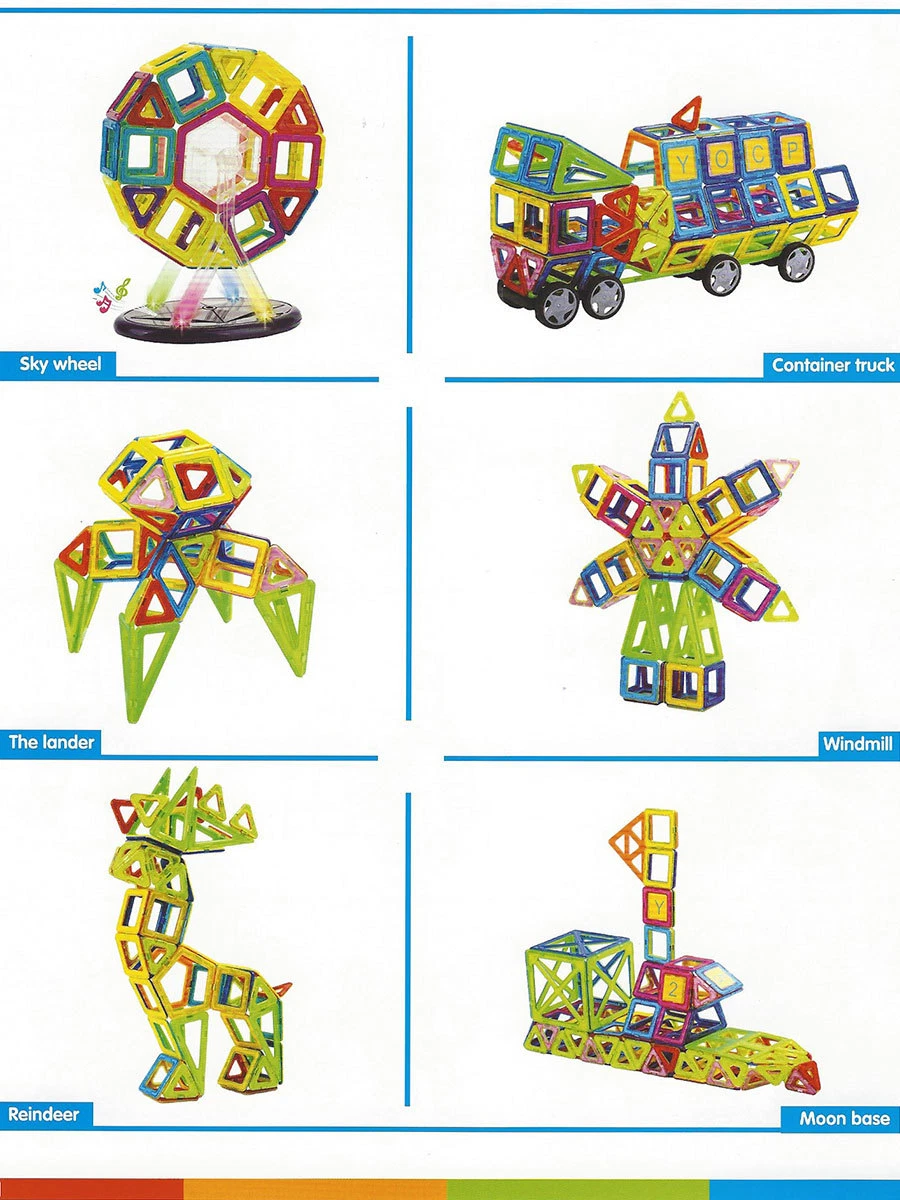 198 pcs Magical Magnet Toy. Magnetic Construction Set Similar Magformers Toy