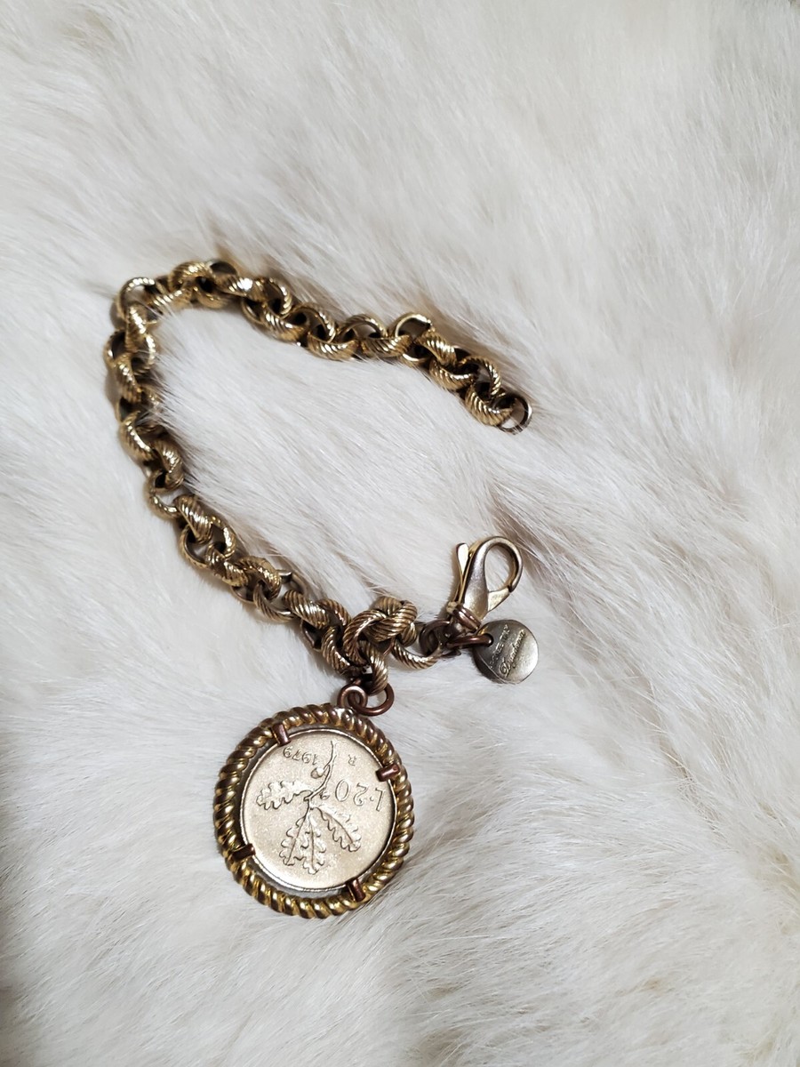 Vintage Dyadema Bronze Italy Gold Euro Coin Bracelet | eBay