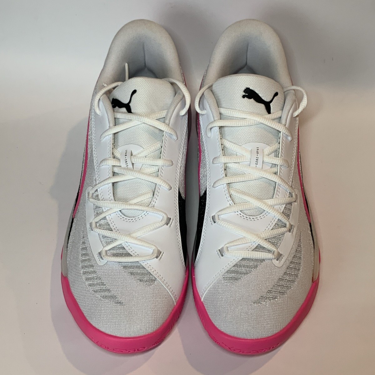 Puma All-Pro Nitro Men’s 8.5 White Pink Basketball Shoes 309689-01 Mens PUMA All Pro NITRO Basketball Shoes Poison Pink/White  main image 2