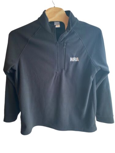 NRA Men's 1/4 Zip Pullover Size 2XL Black Fleece S