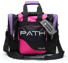 Ladies Single Ball Bag Hot Pink/Black/Purple Pro Deluxe Pyramid Path Hold Shoes