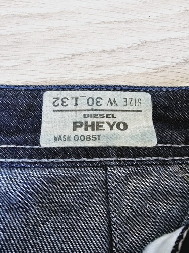 Diesel Industry Pheyo Relaxed Cinch Back Blue Denim Jeans (W30 L32) Wash 008ST - Picture 3 of 19