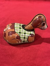 Vintage H-Toy Friction Tin Dog Toy Made in Japan
