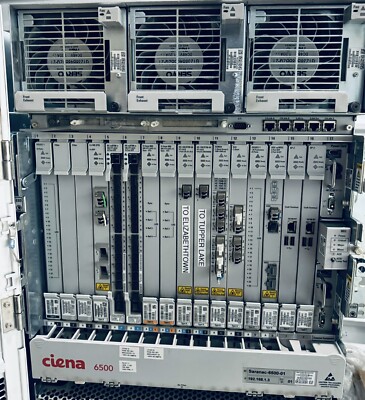 Ciena 6500 17-Slot Chassis OC-192 SP-2 SCMD4 OC-N - LOADED WITH CARDS ...