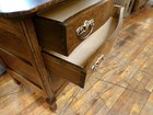 Antique Oak Washstand with towel Bar 36" refinished 1900's 2 drawers 2 doors — photo 5