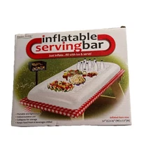 Easier Living Inflatable Cooler Serving Bar Food & Drink Keeps Cold 52x25x5.5"  