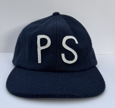 POLER PS Poler Stuff Navy Blue Wool Blend Adjustable Hat Cap Wool Camping NWOT