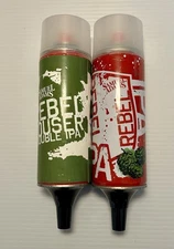 Samuel Adams REBEL Spray PAINT CAN BEER Tap Handle 10" Lot Of Two CAN Rattles