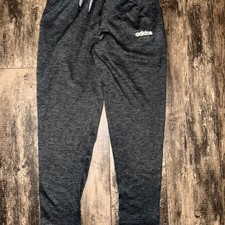 adidas Dark Gray Jogger Sweatpants Men s Medium Drawstring Athleisure