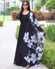 Women Floral Print Anarkali Kurta Set code 227