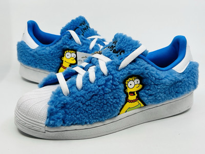 Adidas Superstar x The Simpsons Marge Blue Fuzzy GZ1774 Size 6.5 Youth 6.5Y