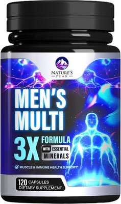 Men's Multivitamins Supplement - with Vitamin B12, A, C, D, E, Zinc & Calcium