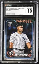 2024 Topps Chrome Logofractor Jasson Dominguez Rookie Image Variation CGC 10