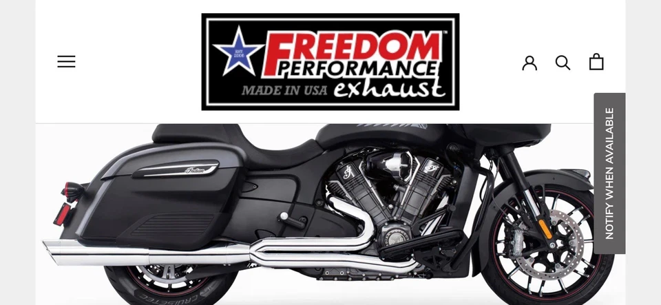 Freedom Performance  Exhaust 2-1 Indian Challenger & Pursuit part #IN00258  - Image 2 of 2
