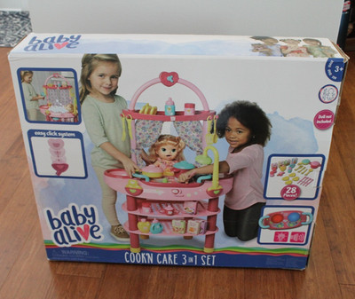 Baby Alive Kitchen Cook' n Care 3 in 1 Set Playset Hasbro NEW IN BOX