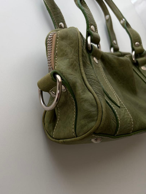 バッグ MIU MIU 2way Clutch Bag Archive y2k Miu Miu Archive Y2K Green Leather Shoulder Bag 2000s Authentic | eBay