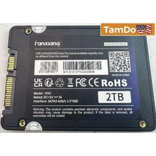Ranxiang 2TB 2.5" SATA3 SSD, S101, 6Gb/s, 550MB/s Read, 500MB/s Write, DC 5V 1A