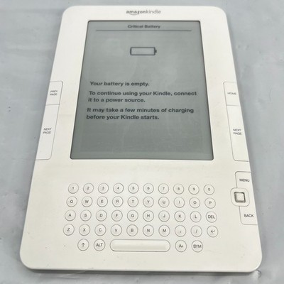 Amazon Kindle D00511 White 2nd Generation 2GB 6-In Screen eBook Reader