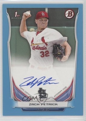 2014 Bowman Retail Prospect Blue 460/500 Zach Petrick #PA-ZP Auto 0v1