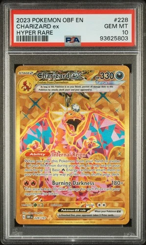 2023 Pokemon Obsidian Flames Charizard Ex #228 GEM MT PSA 10 Hyper Rare