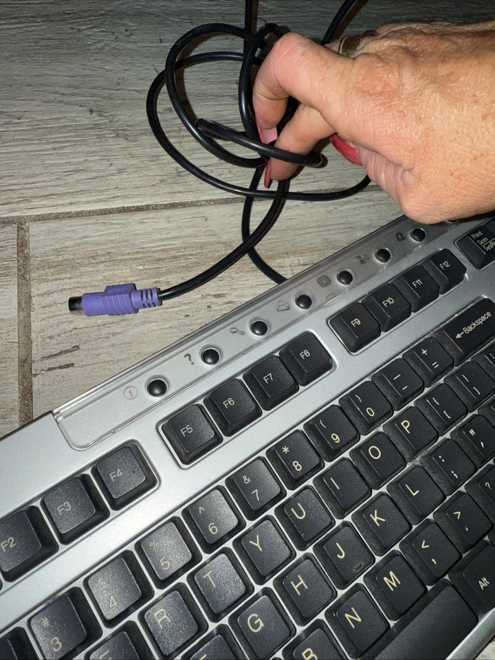 Teclado mecánico Compaq RT101 de colección con cable conexión P/S computadora Foto 4 de 4